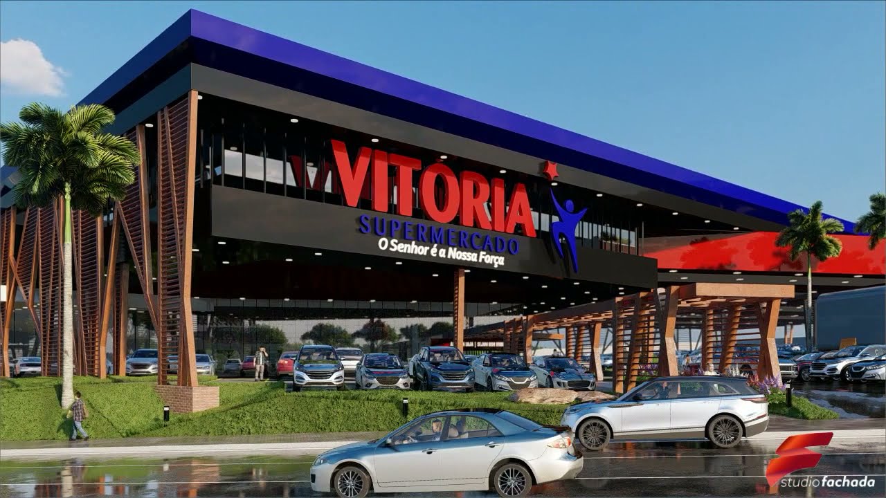 Projeto de Fachada Supermercado Vitória | Manaus - AM