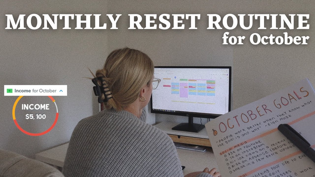 OCTOBER MONTHLY RESET | budget, monthly planning & goal setting