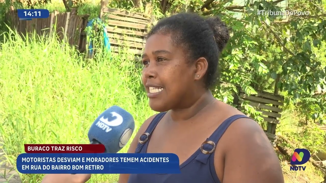 Buraco em rua do Bom Retiro preocupa moradores e motoristas em Joinville