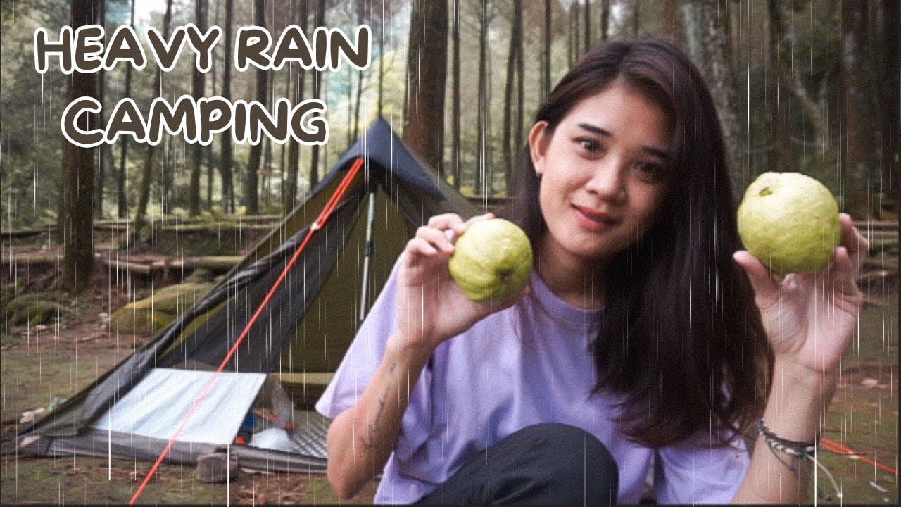 Heavy Rain Camping At Misty Pine Forest🌧️⛺ Indreng Genitri