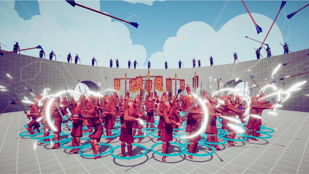 50 ELITE ARCHERS vs MELEE CIRCLE FORMATION - TABS | Totally Accurate Battle Simulator