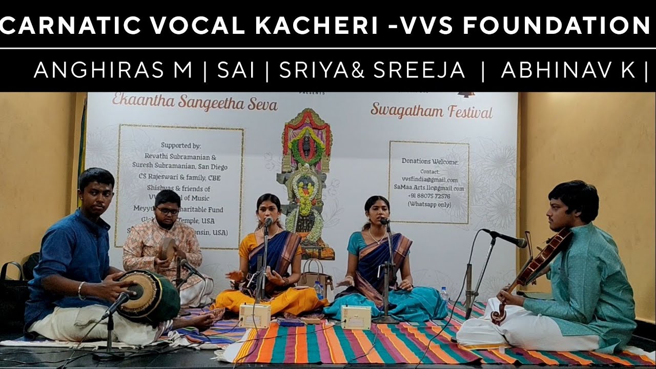 Shri Shri Sisters , Abhinav K , Anghiras Mahadevan & Sai Bharath @ VVS foundation