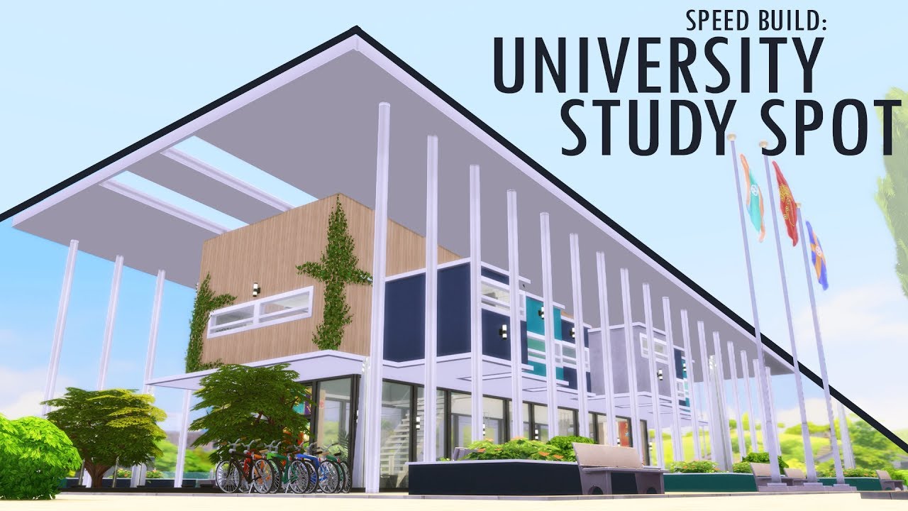 UNIVERSITY STUDY SPOT - The Sims 4 Discover University | Speed Build