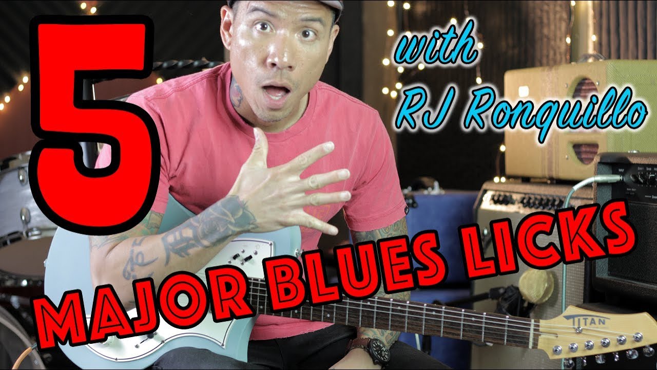 5 Major Blues Licks (a la B.B. King) | How To - Guitar Tutorial - with RJ Ronquillo