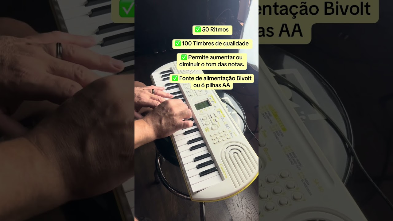 Teclado Casio SA-80H2 Branco Infantil 44 Mini teclas