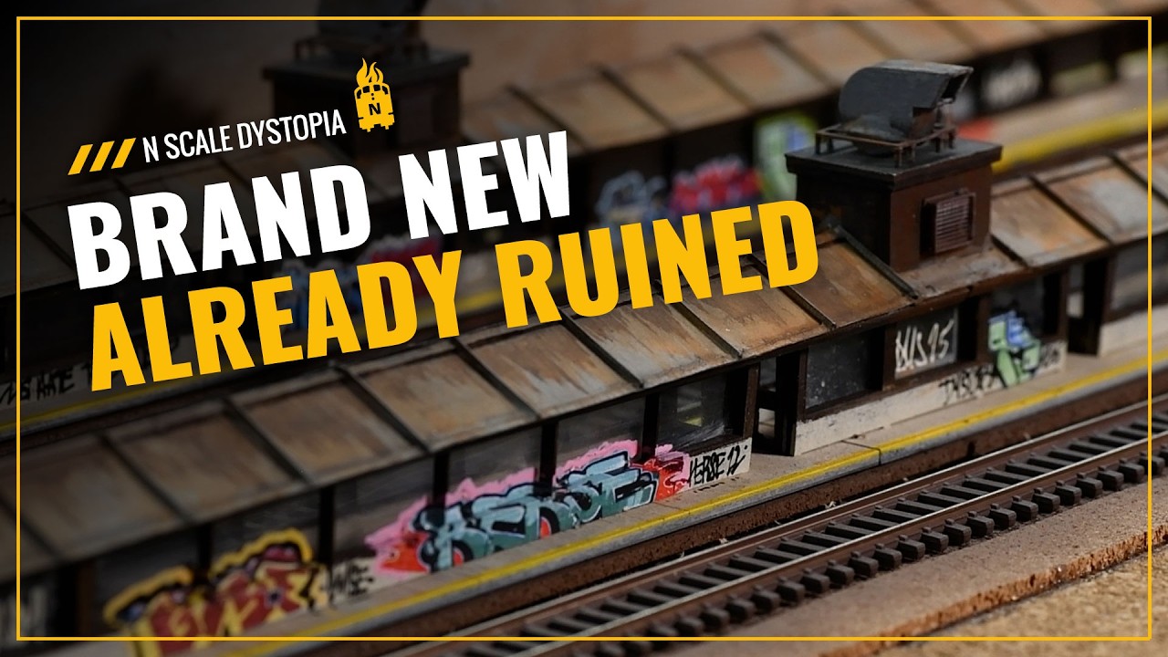 Прогресс Олдершота: крыши, ржавчина и граффити — Building N Scale Station Platforms
