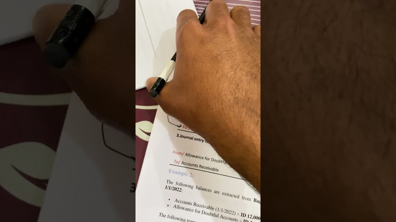 المحاسبة المتوسطة تقدير المخصص الطريقة الثانية من رصيد المدينون