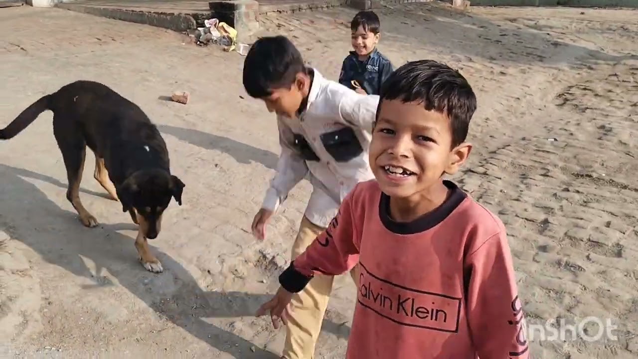 कुत्ता बच्चों से कितना प्यार कर रहा है🤣