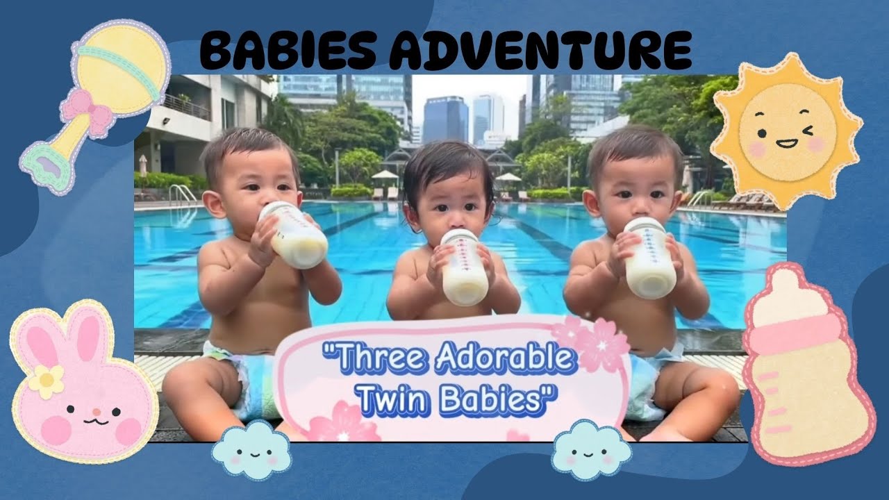 Three Adorable Twin Babies Adventure #baby #adventure #ai