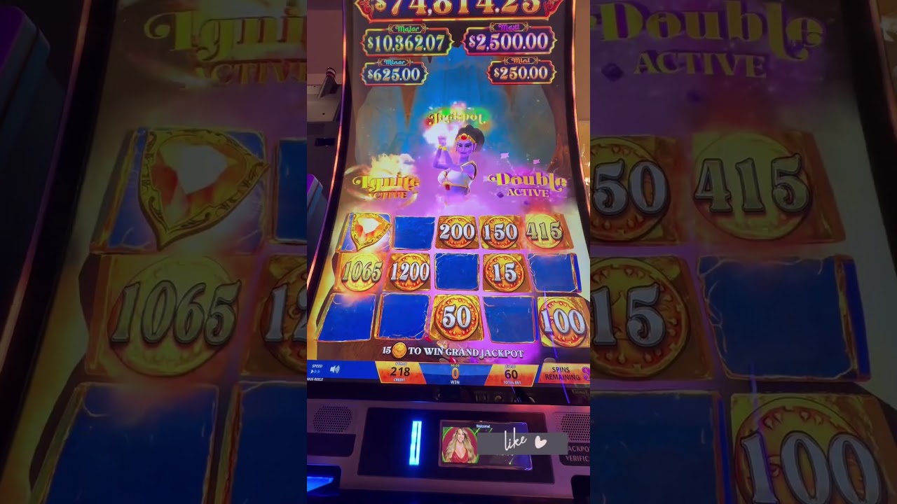 Ignite + Double = Jackpot 😊 Mystery of the Lamp #yaamava #jackpot #slotmachine #viralshorts #slot