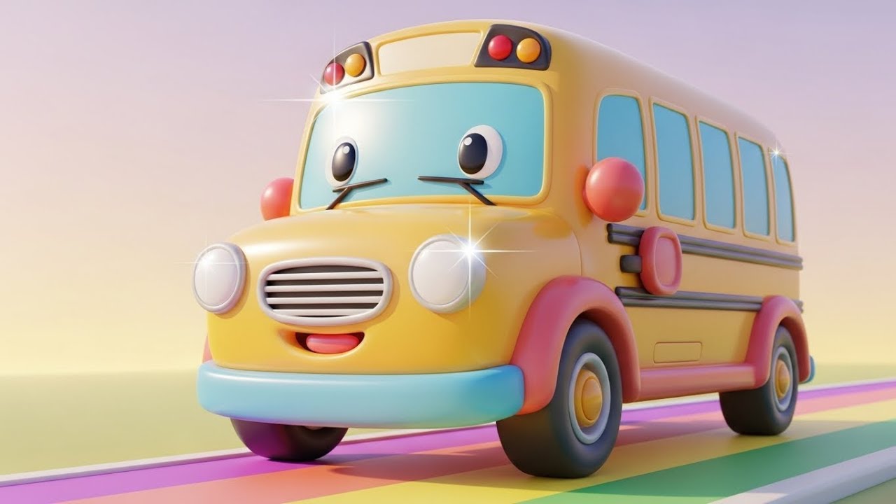 Счастливый автобус едет по Радужной дороге 🚌🌈😄 | мультфильм для детей и весёлые приключения
