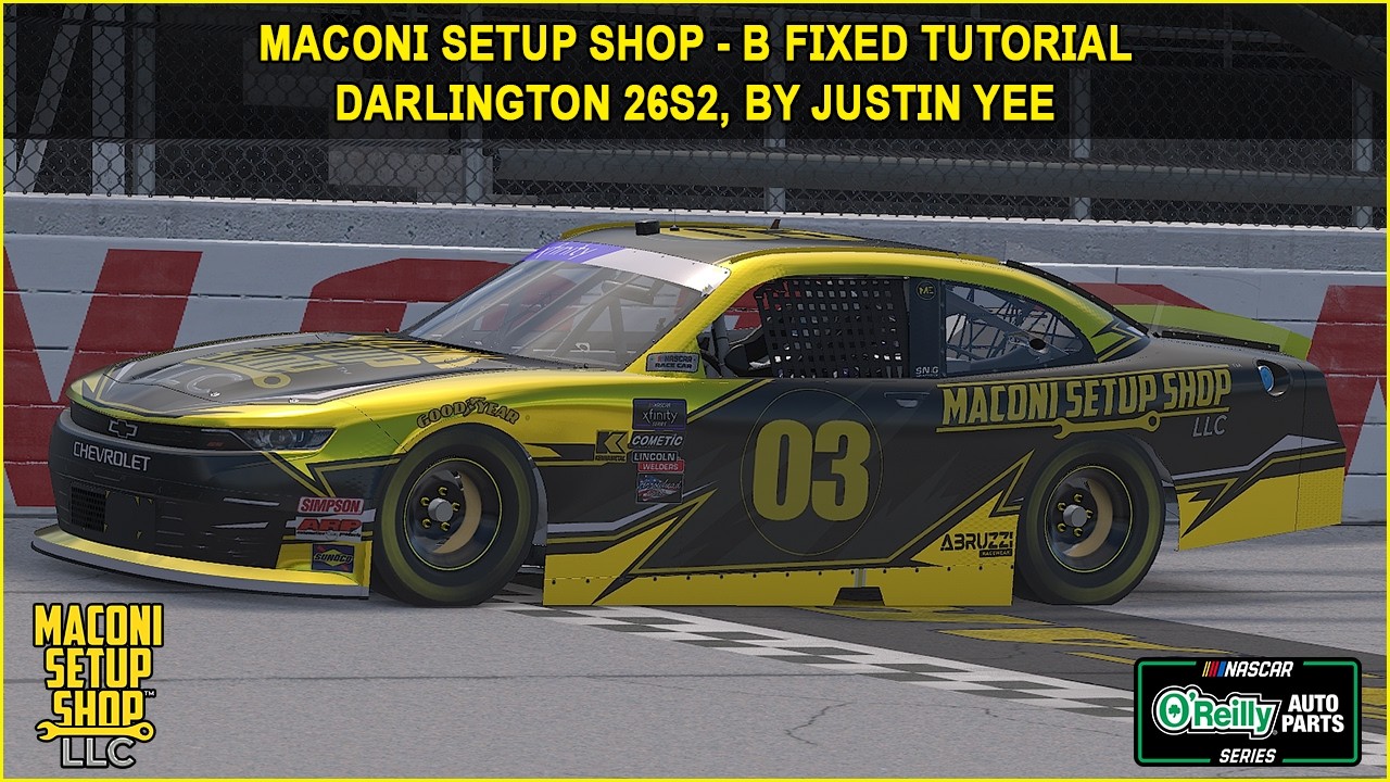 Руководство по квалификации и гонке 26S2 на трассе Дарлингтон в iRacing Maconi B-Fixed