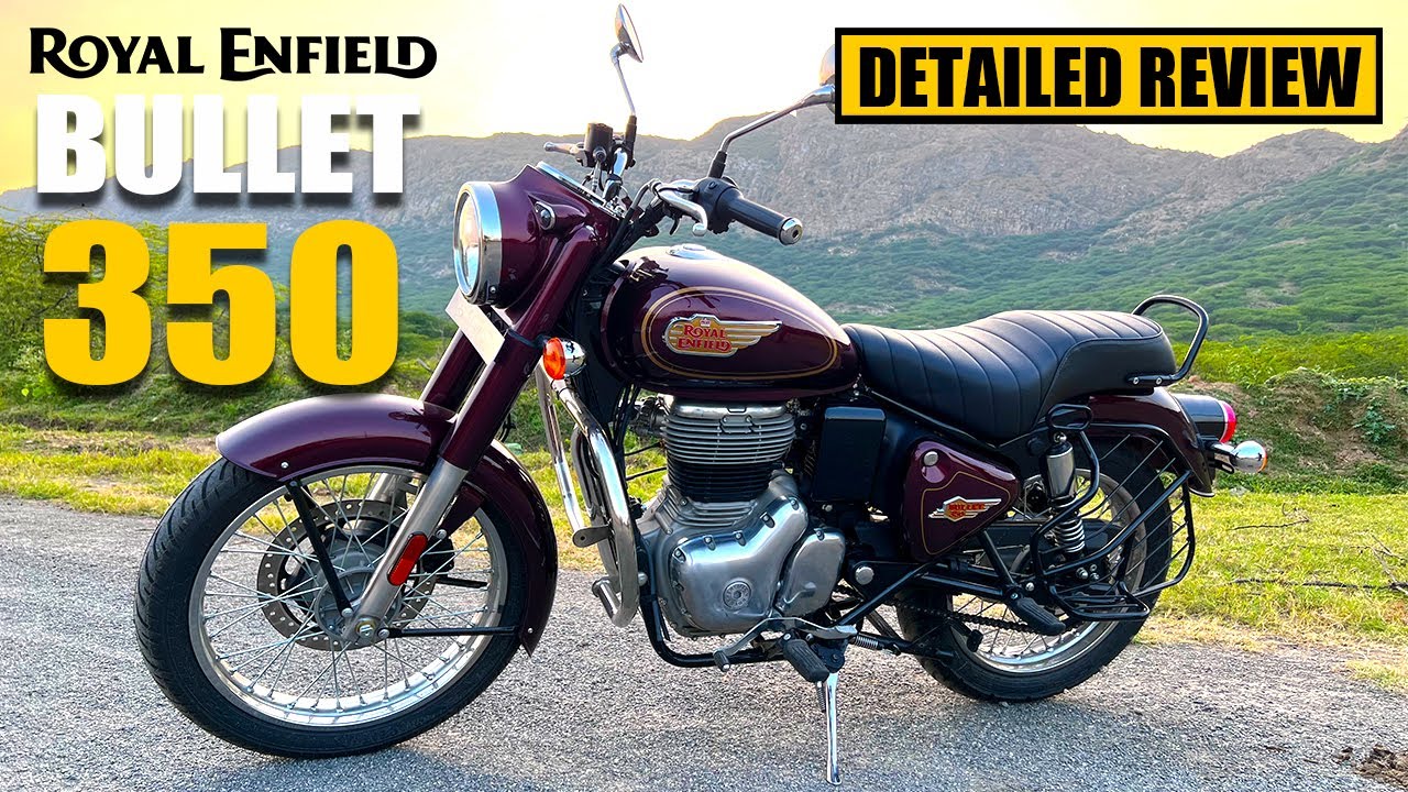 Royal Enfield Bullet 350 - 2023 - Standard Maroon - Detailed Review & Comparison with Classic 350