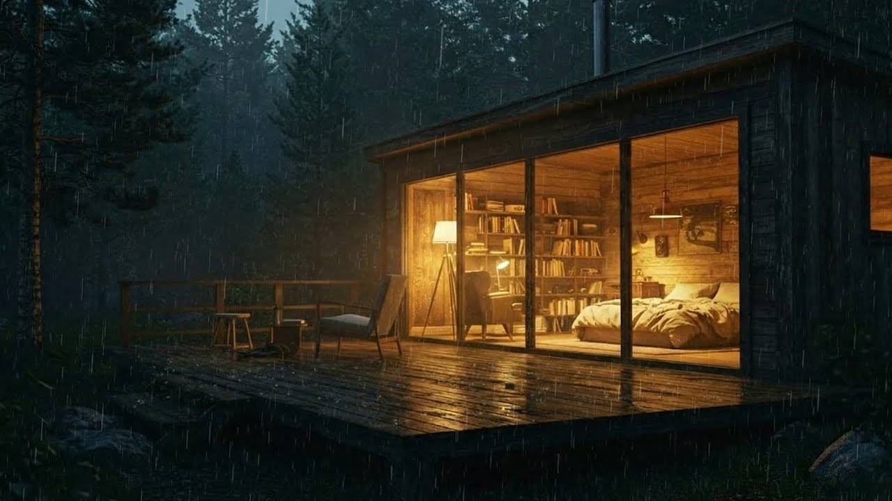 (No Music) Rain on Glass Window Sounds 4K  |  Deep Sleep & Relaxation