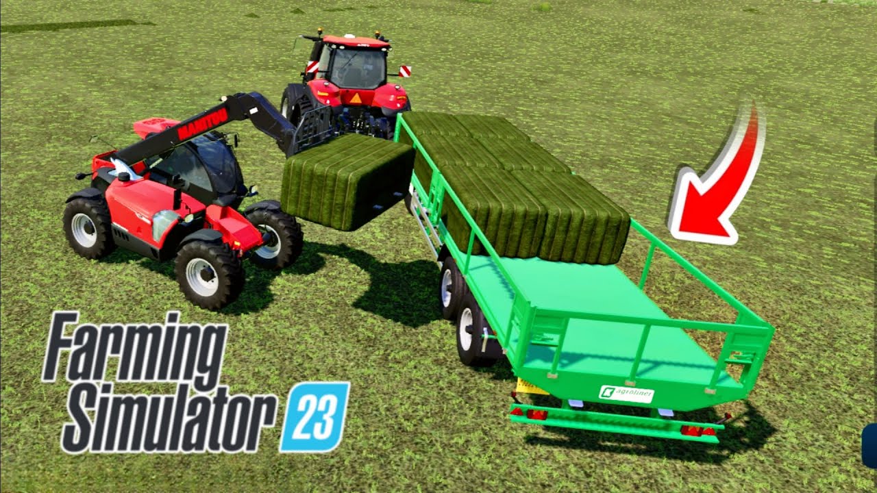 Ultimate Grass Bale Loading with Telehandler 🚜 | Farming Simulator 23 #fs23 #fs20 #fs18 #fs25 