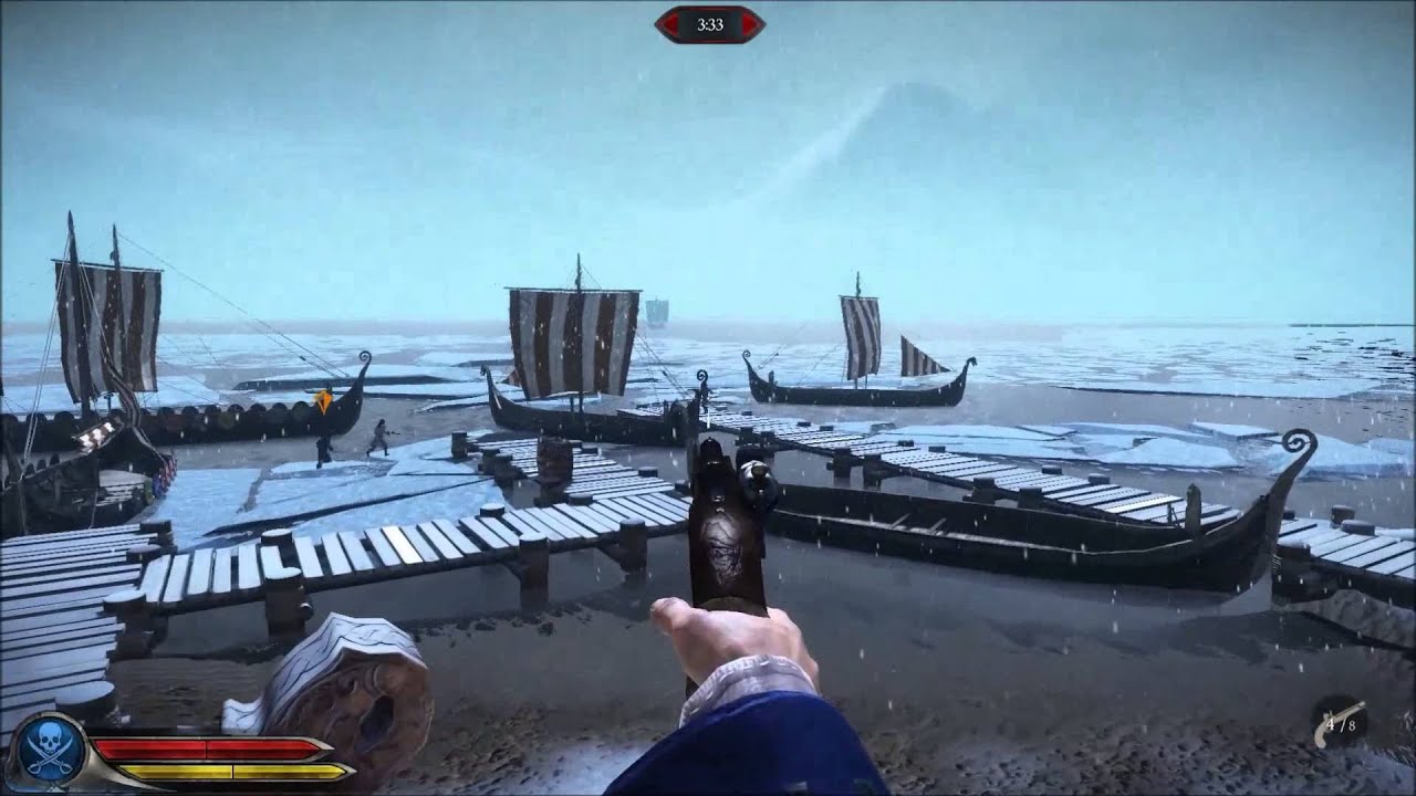 Chivalry:Deadliest Warrior How to go on the roft in Fjord with all classes