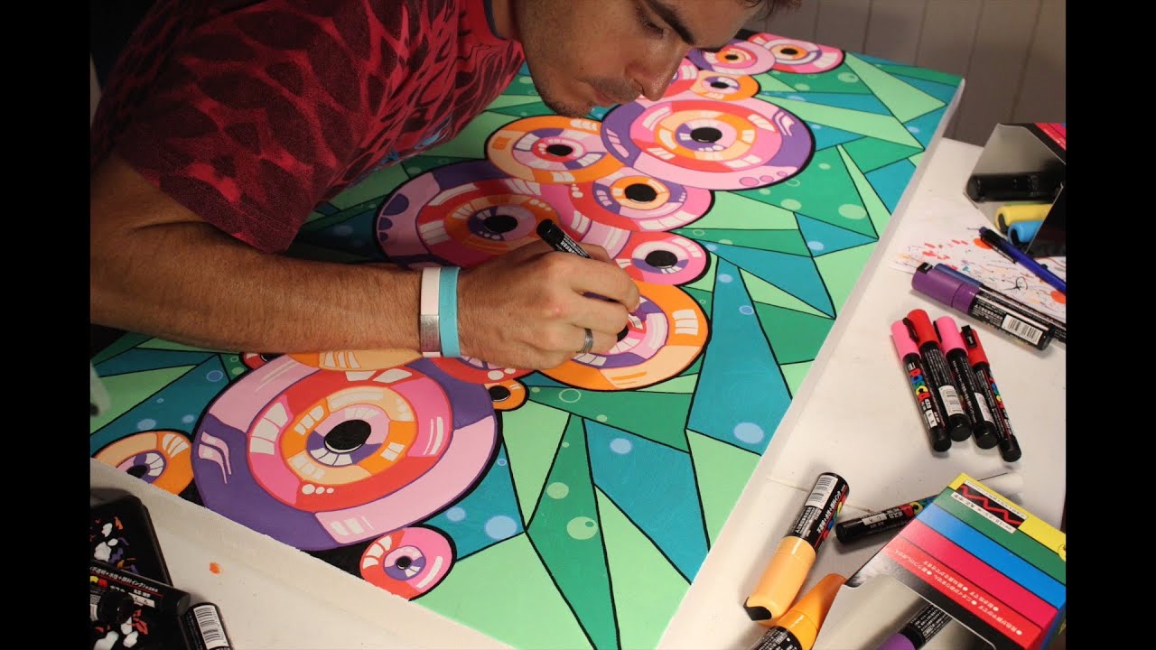 HOW TO USE PAINT PENS on CANVAS!