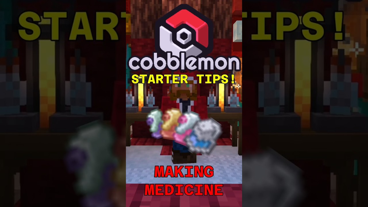 Cobblemon Starter Tips - Making Medicine ( Goodbye Poke centers! ) ( #minecraft  #cobblemon )