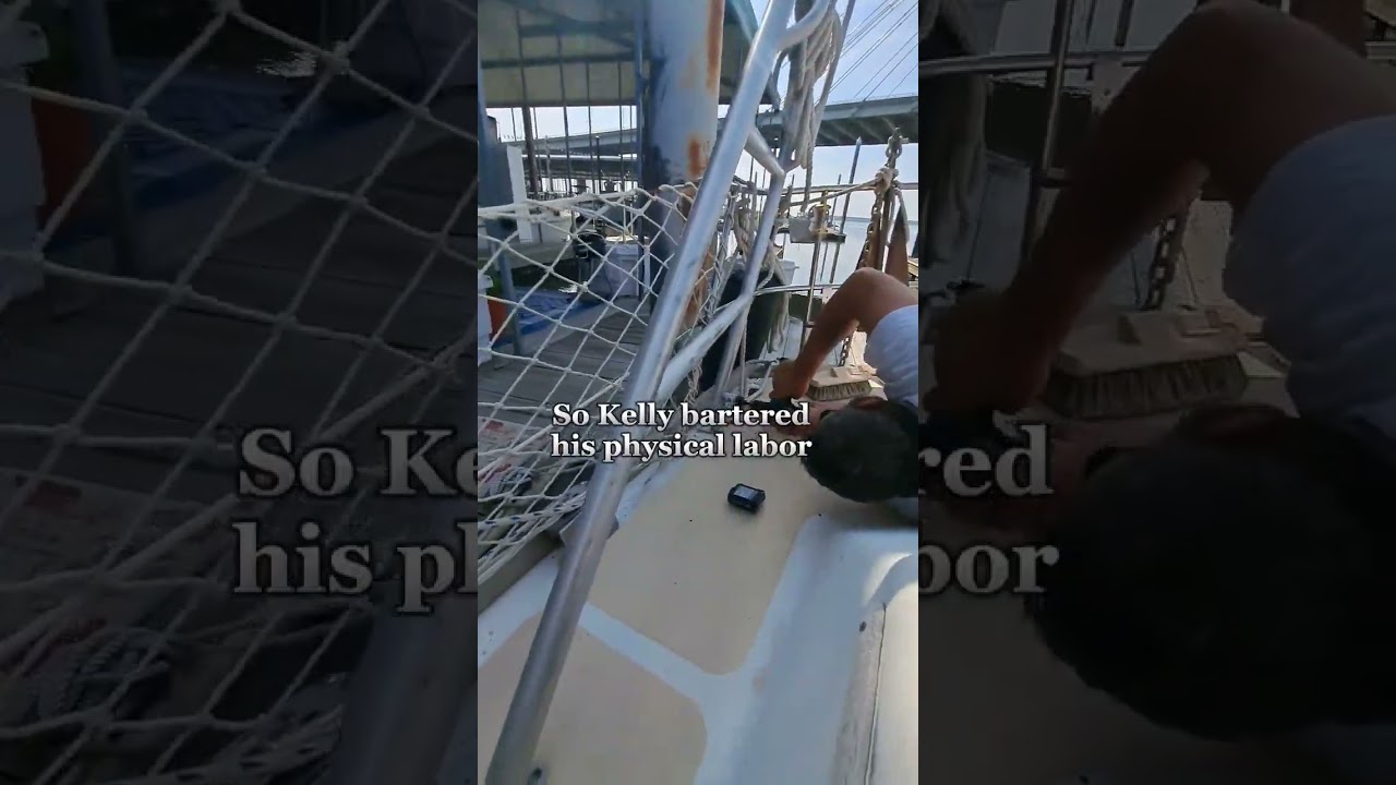Living Broke On A Boat! #boat #barter #sailboat #boating #tinyliving #boatmaintenance #livingonaboat