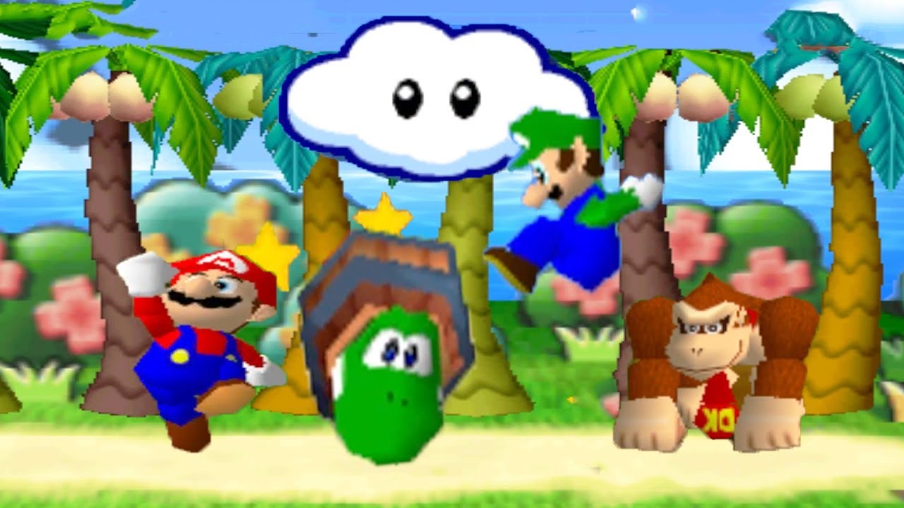 Mario Party 3 - Minigames - Yoshi vs Donkey Kong vs Mario vs Luigi (Master Cpu)