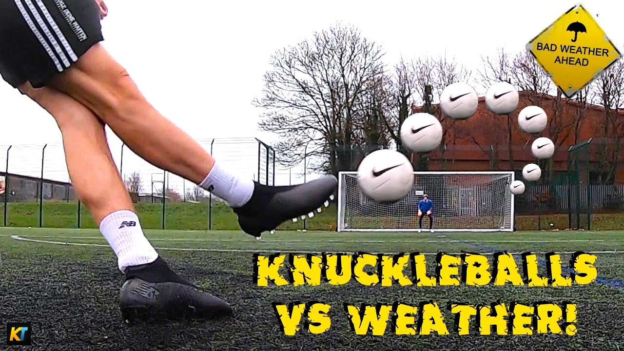 KNUCKLEBALL Freekicks vs EXTREME Weather! & New Football Challenge!