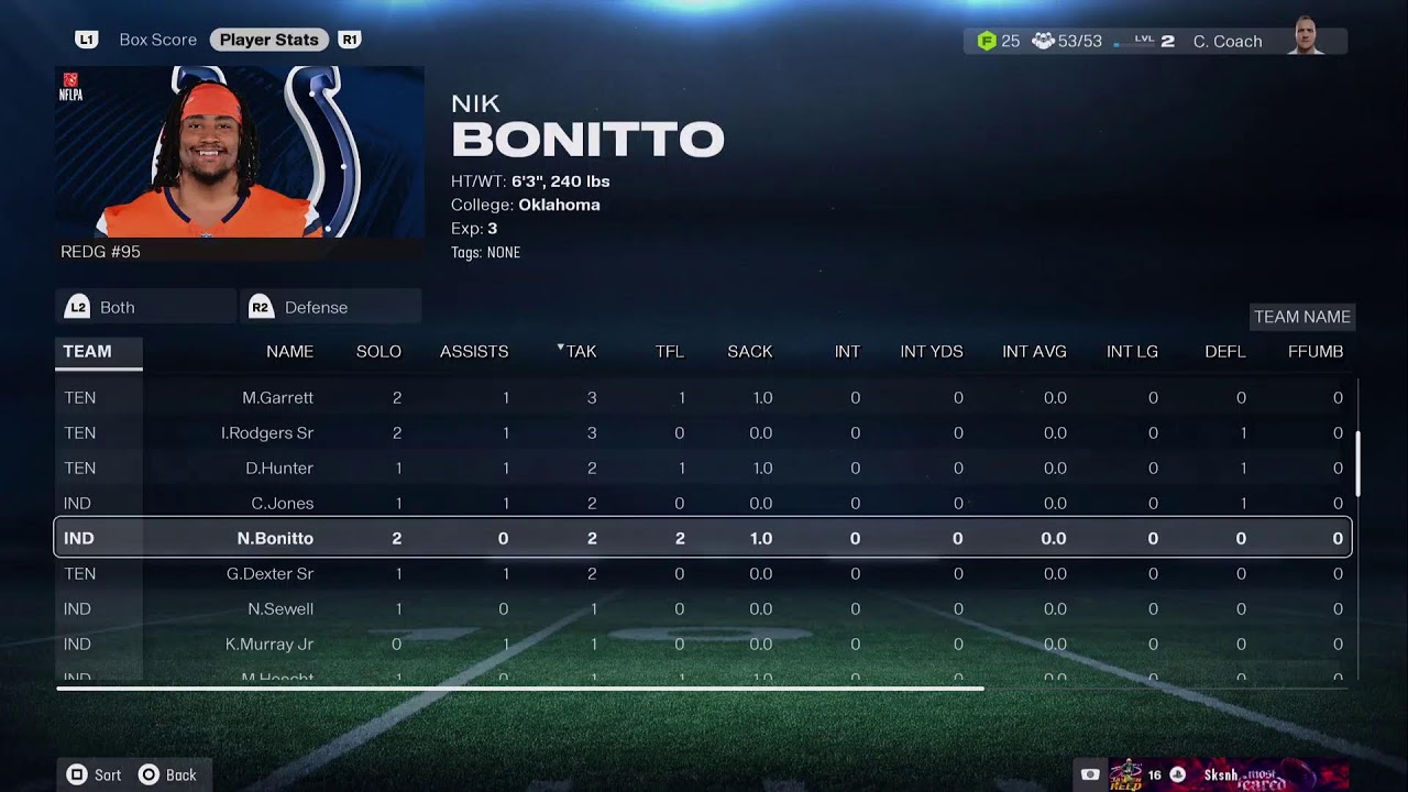 Madden 26 cfm colts vs titans