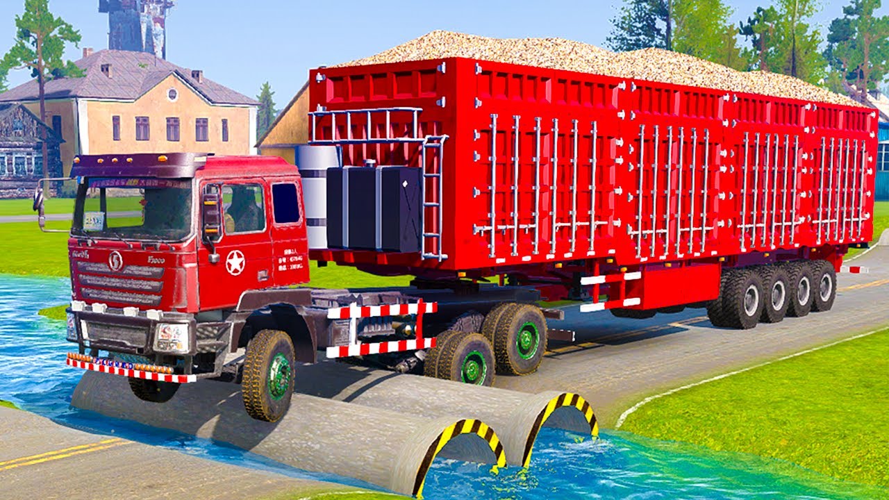 Spintires: Mudrunner | Man Truck Heavy Dump Truck Mud Wrestling Match Day45