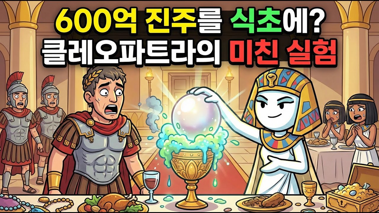 클레오파트라가 600억 진주를 식초에 녹여 마신 진짜 이유 (피부과 의사도 놀란 과학)