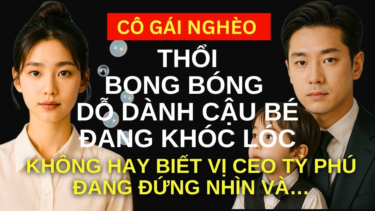 Cô gái Nghèo Thổi Bong Bóng Dỗ Dành Cậu Bé – Không Hề Hay Biết Vị CEO Tỷ Phú Đang Đứng Nhìn Và…