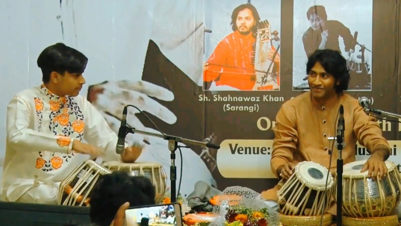 Ustad Athar Hussain Khan Son Urooj Hussain and Brother Parvez Hussain Tabla Solo Live Performance
