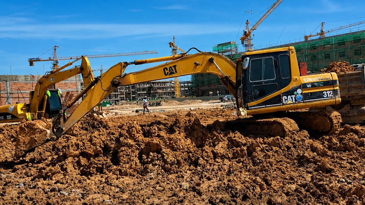 CAT Excavator Moving Dirt Fast &ndash; Dump Truck Real Work Action | Iron Beast Works