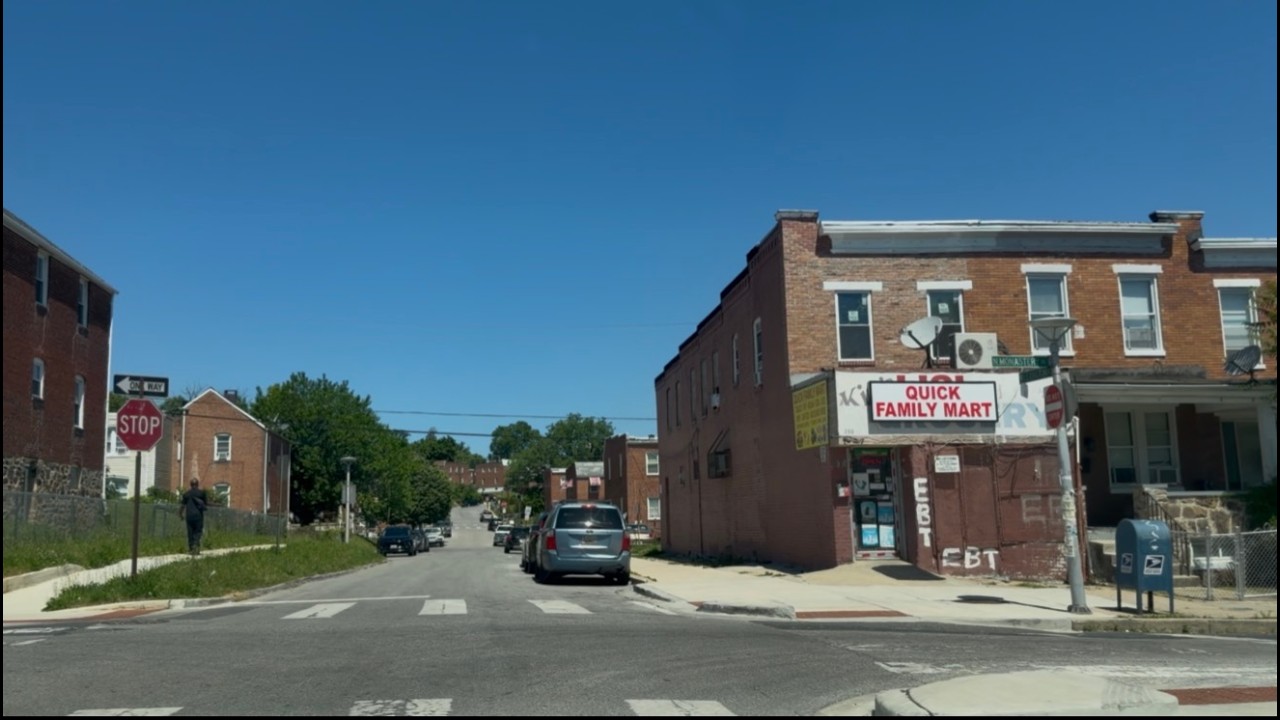 Driving: Allendale Neighborhood Tour - Baltimore MD - 4K