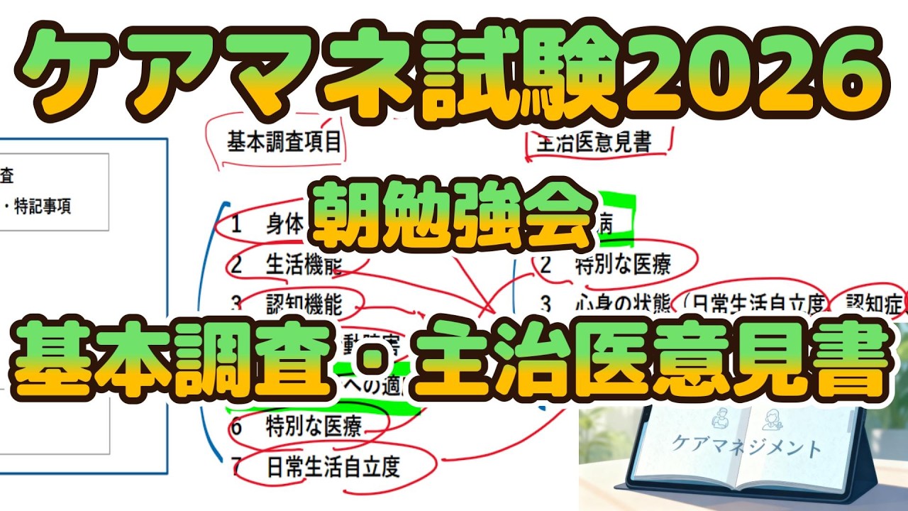 【音声処理済】　ケアマネ2026　基本調査・主治医意見書