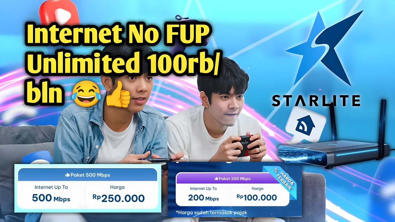 Review Starlite Indonesia Internet Murah | Paket Internet Wifi Murah No Fup Unlimited 100MBPS