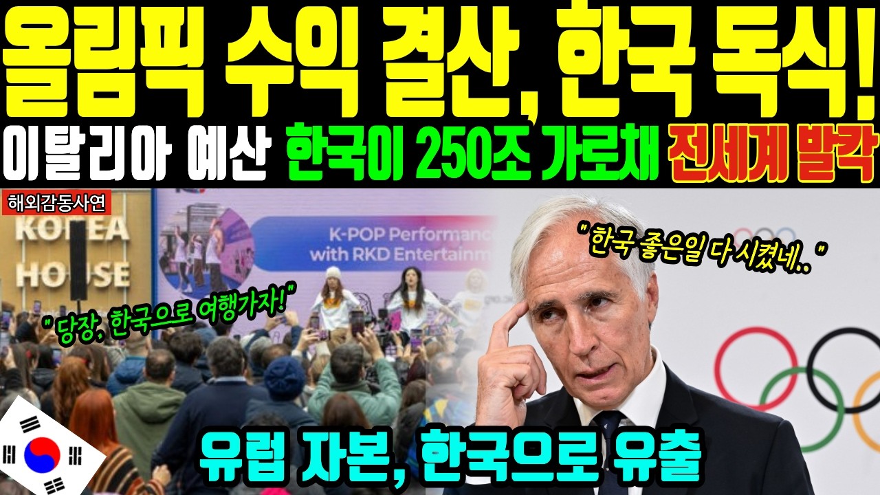 [해외감동사연] 이탈리아 올림픽 247조 싹쓸이한 한국! 유럽 전역 굴복하며 오열한 기적의 순간