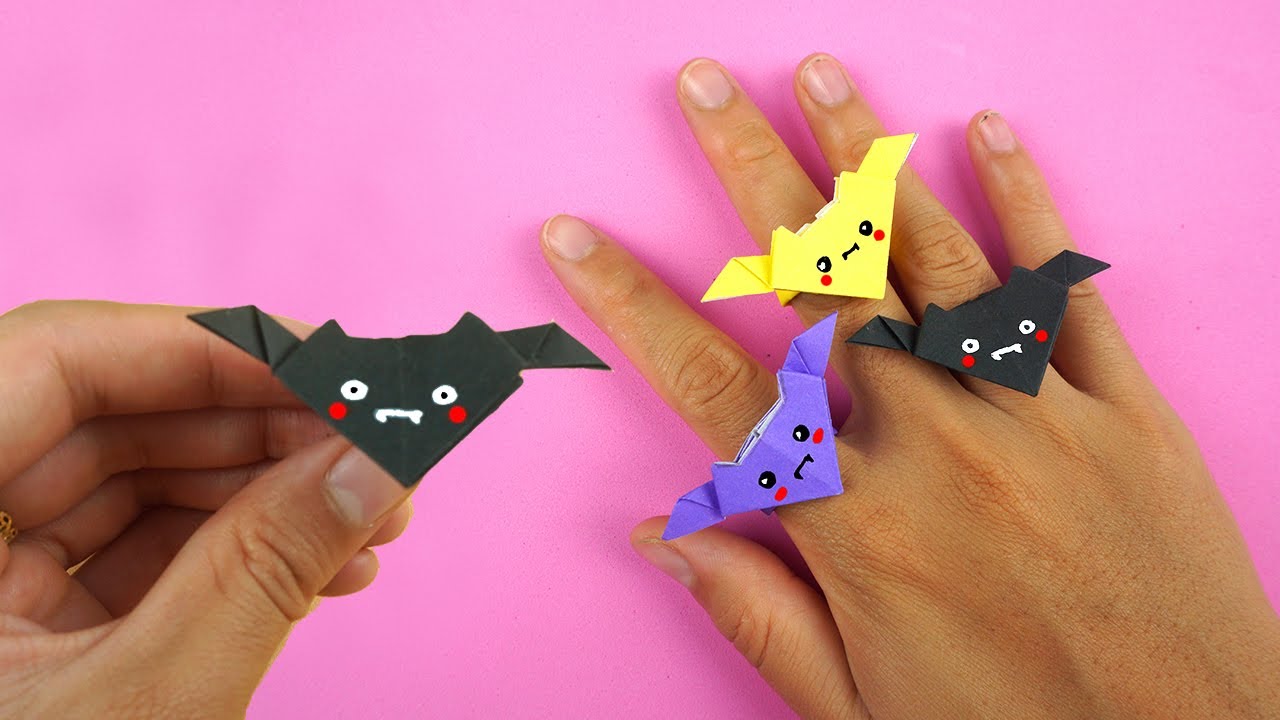 Halloween Ring - Ring basteln aus papier - Halloween deko selber basteln