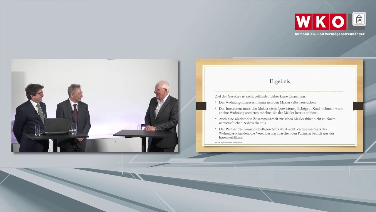 ImmoWebinar - Bestellerprinzip Update (Dr. Carl Knittl und MMag. Anton Holzapfel)