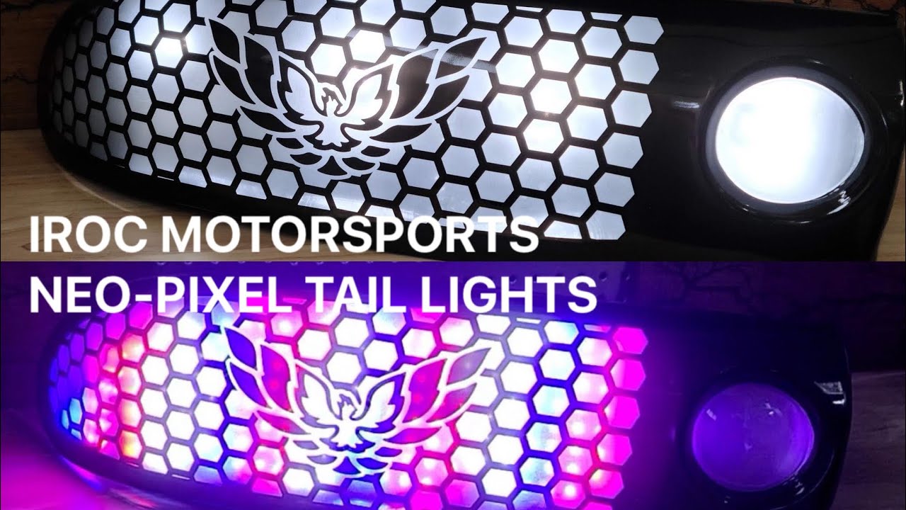 1993-2002 Firebird Formula Trans-Am WS6 Clear Lens Custom Tail Lights with Color Changing Neo-Pixels