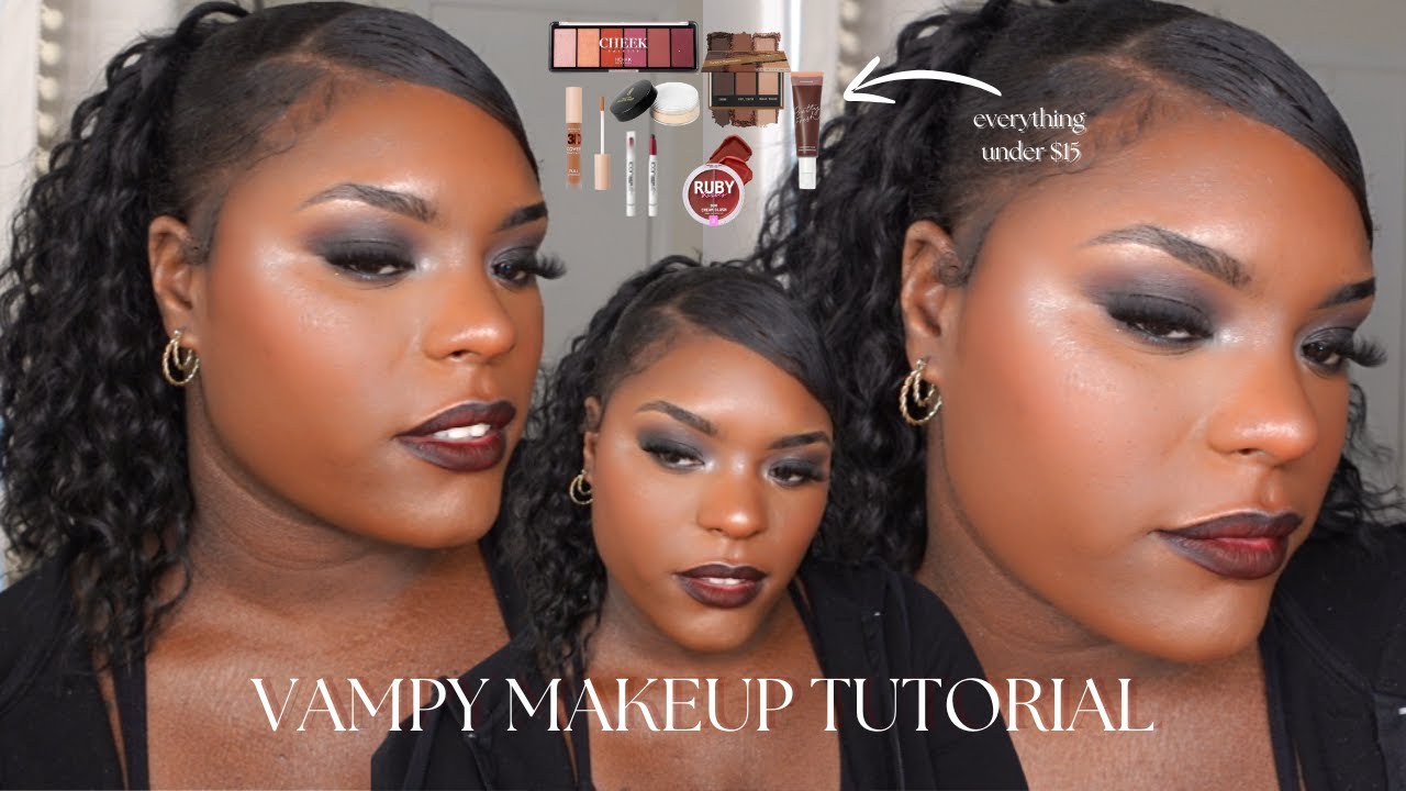 VAMPY EYES & LIPS MAKEUP TUTORIAL 🖤  | 