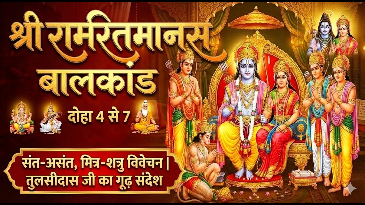श्री रामचरितमानस बालकांड | दोहा 4 से 7 | संत-असंत, मित्र-शत्रु विवेचन | तुलसीदास जी का गूढ़ संदेश
