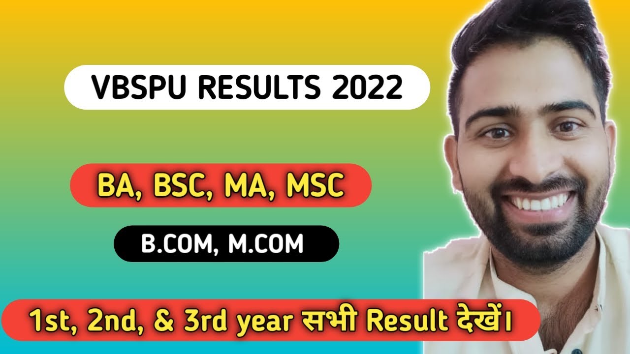 vbspu results 2022 | BA Bsc MA Msc B.com M.com Results 2022 Vbspu | VBSPU RESULTS 2021-2022 Anounce