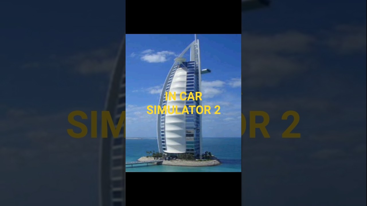 burj al arab in car simulator 2#car #gaming #burjalarab