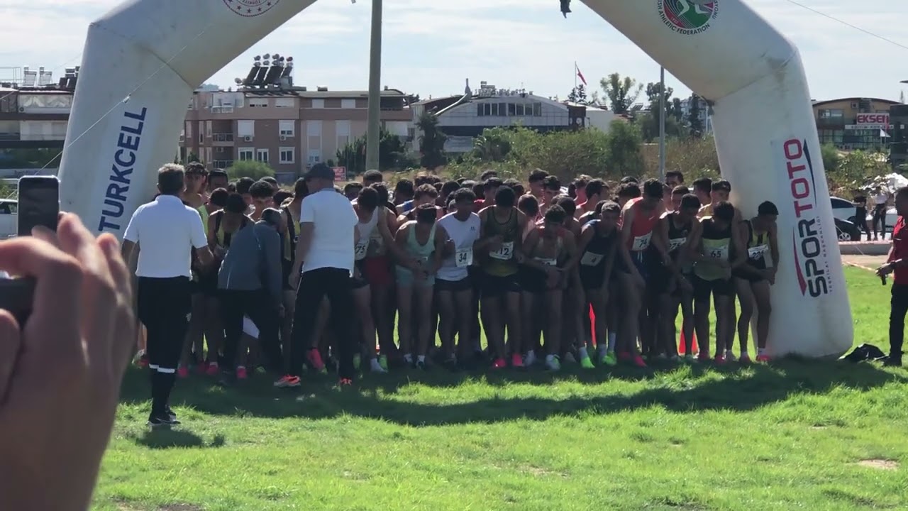 Türkiye Kros Şampiyonası Antalya U 20 Erkekler yarışı start anı