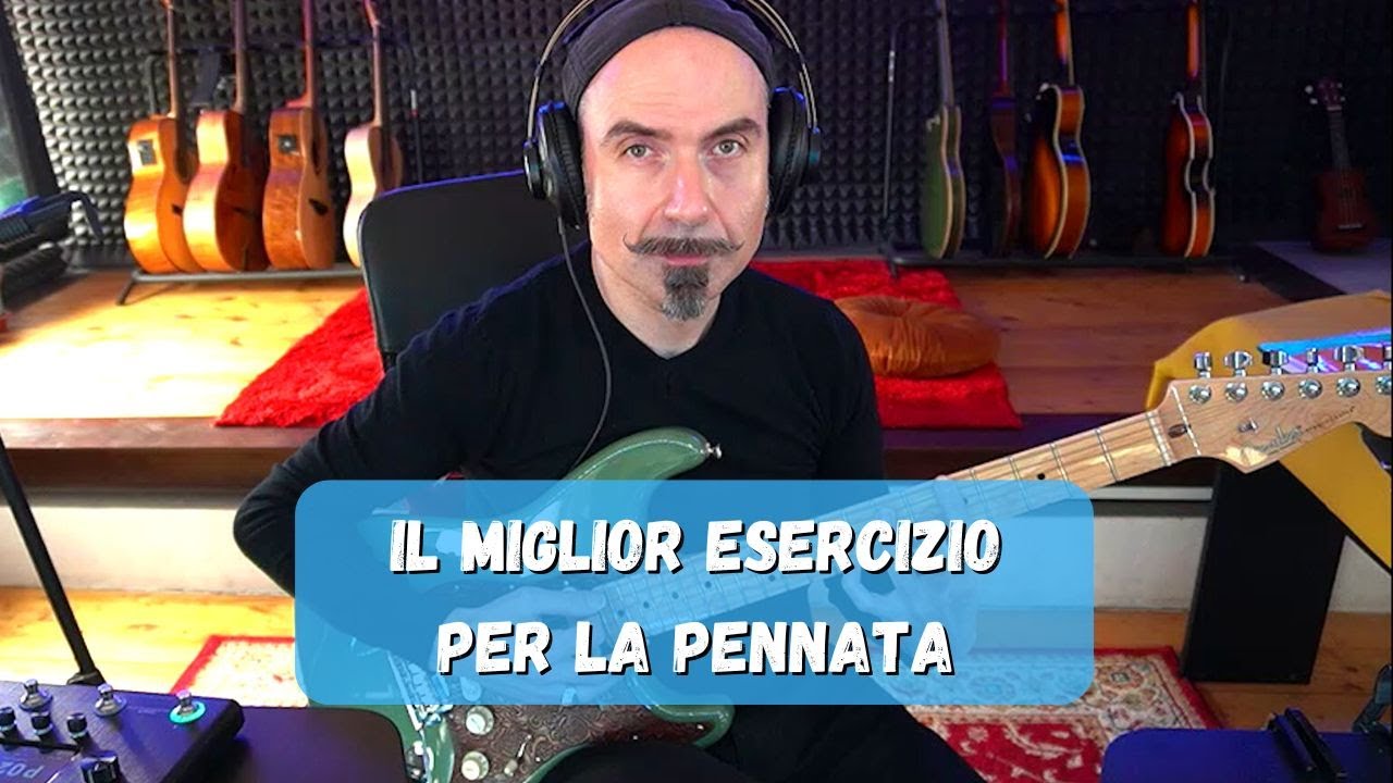 Lezioni di chitarra. Il miglior esercizio per la pennata alternata e la mano destra.