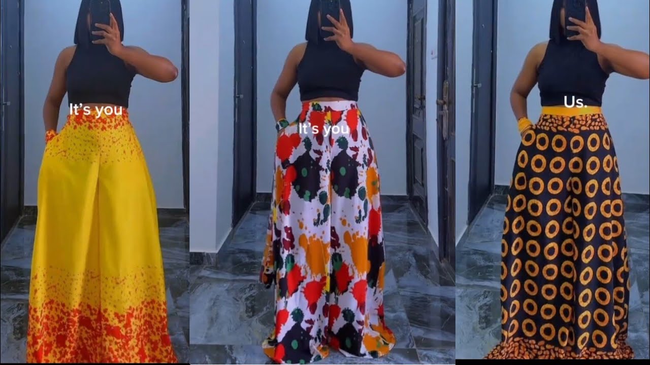 How to Sew Wide Leg Palazzo Pants with Side Zipper and Side Pockets