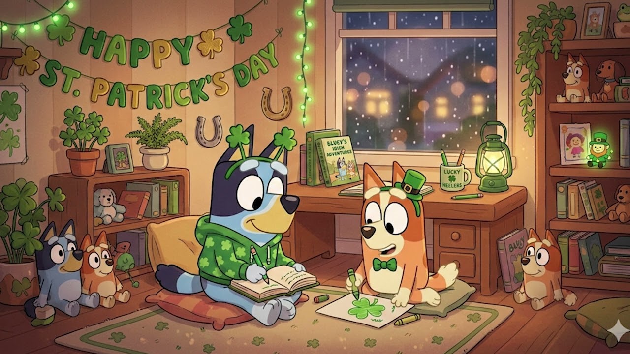saint patrick's day mixed chill lofi with bluey and bingo 12h 