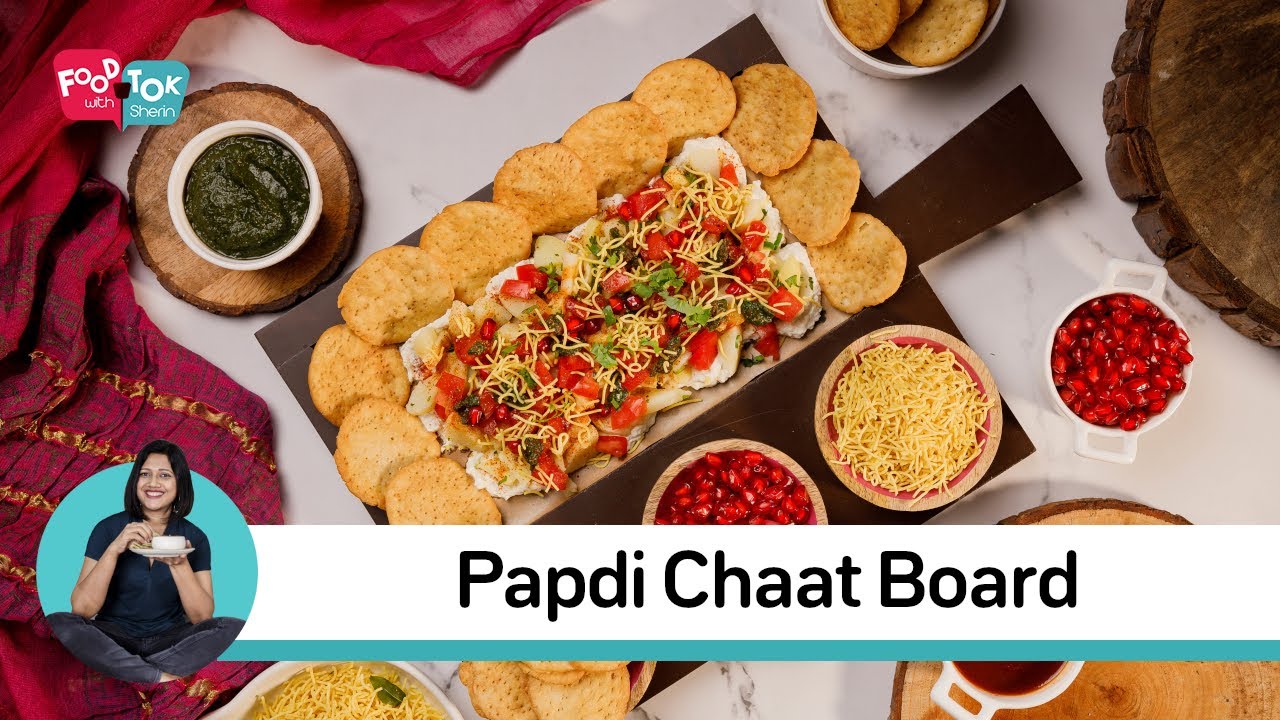 Delicious And Colorful Papdi Chaat Board Recipe | Trending Chaat Board Recipe For Holi