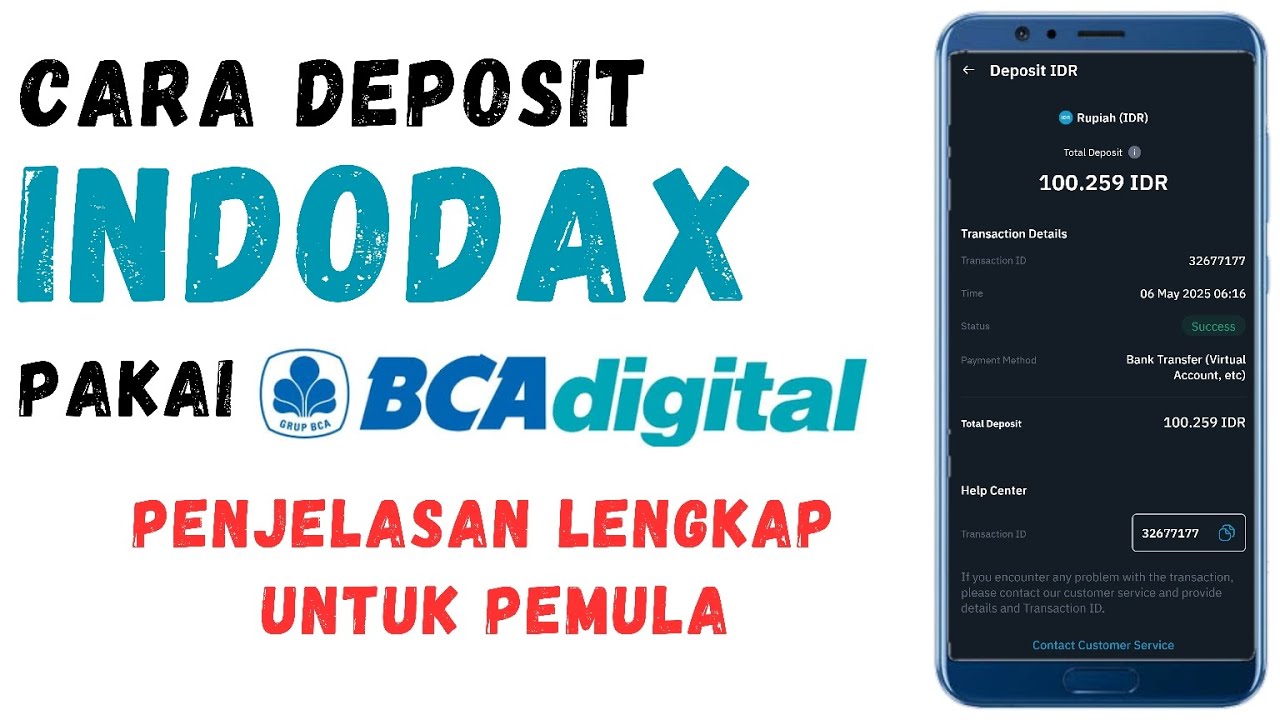 CARA DEPOSIT INDODAX PAKAI BCA TERBARU !!!