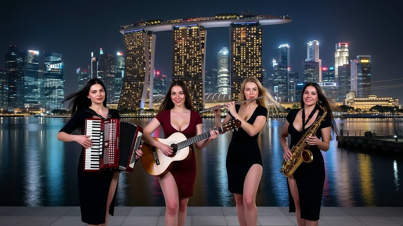City Light at Marina Bay  Flamenco Guitar, Sax, Accordion & Flute – Elegant City Mood
