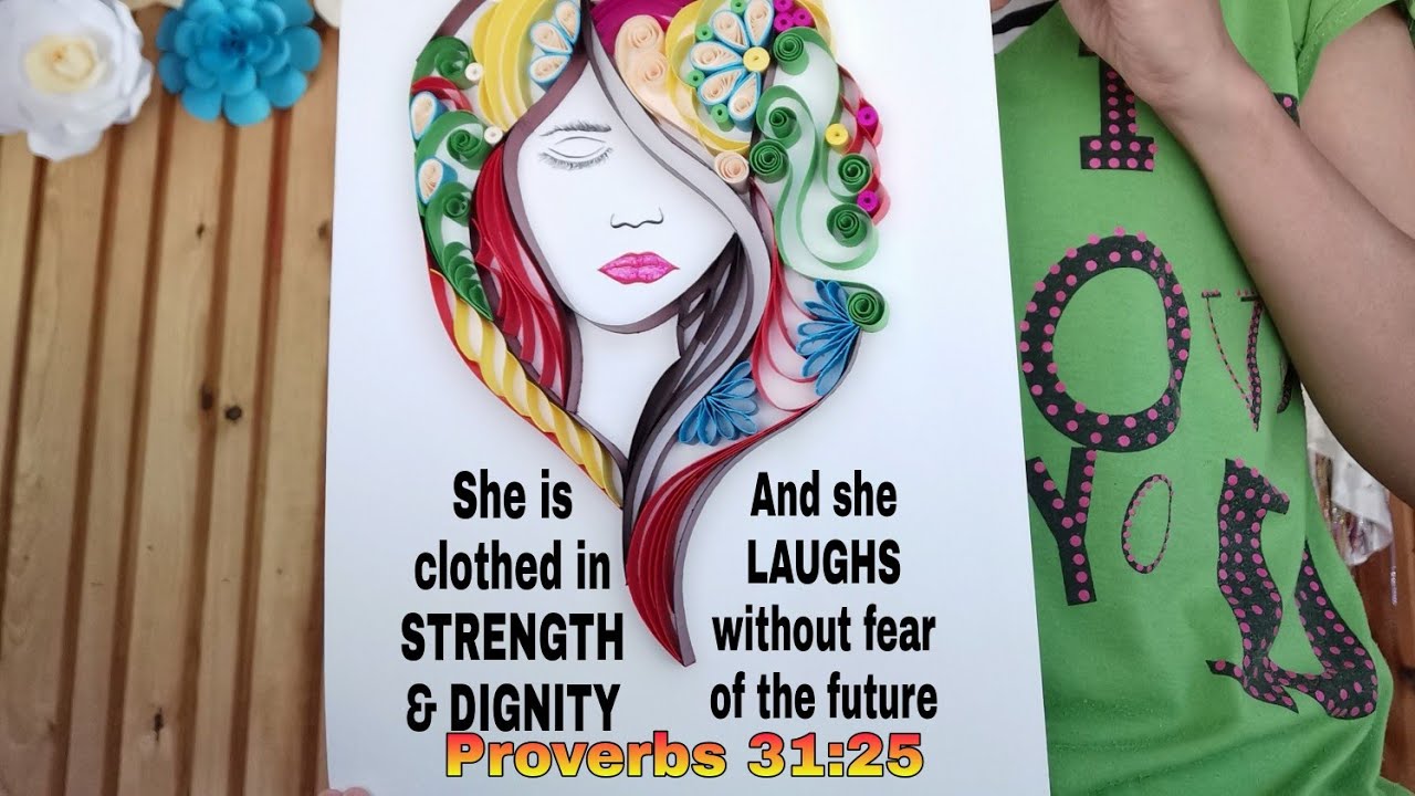 Woman Face Quilling | Paper Quilling Painting | Face Quilling Crafts